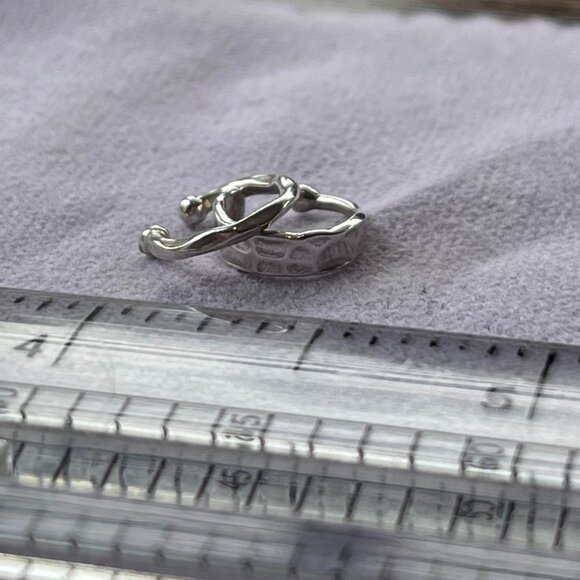 Chic & Minimalist Sterling Silver Ear Cuffs (Pair) - Picture 5 of 6